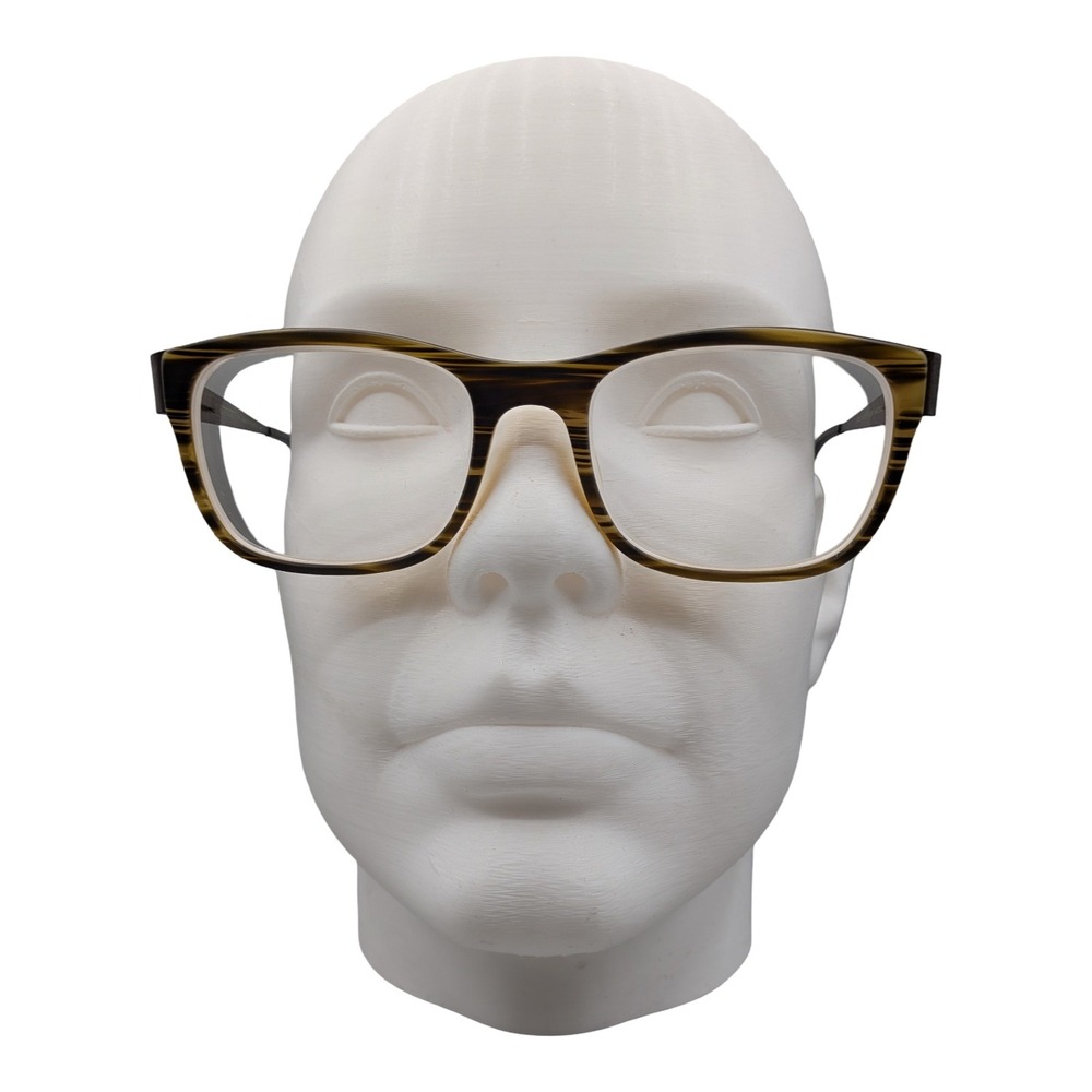 Bevel Rusty 2529 SOM Eyeglasses Brown Yellow Square Frames 54-19 Japan